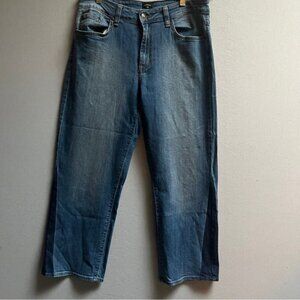 Just Black cropped wide leg denim jeans Sz 29